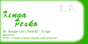 kinga pesko business card